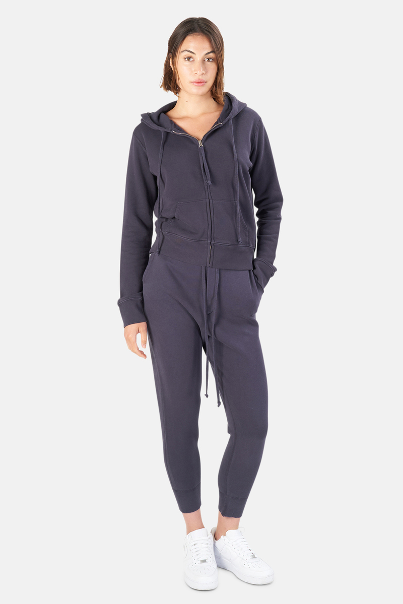 Nili Lotan Women's Callie Zip Up Hoodie Sweater - Navy Nili Lotan Women's Callie Zip Up Hoodie Sweater - Navy