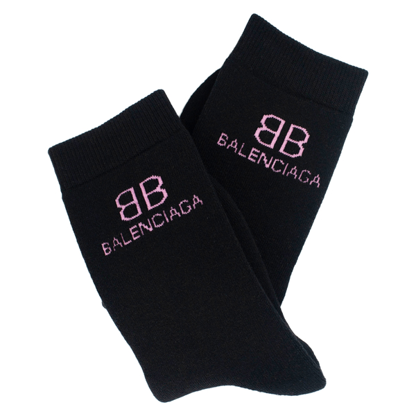 Balenciaga Logo Socks - Black | Garmentory