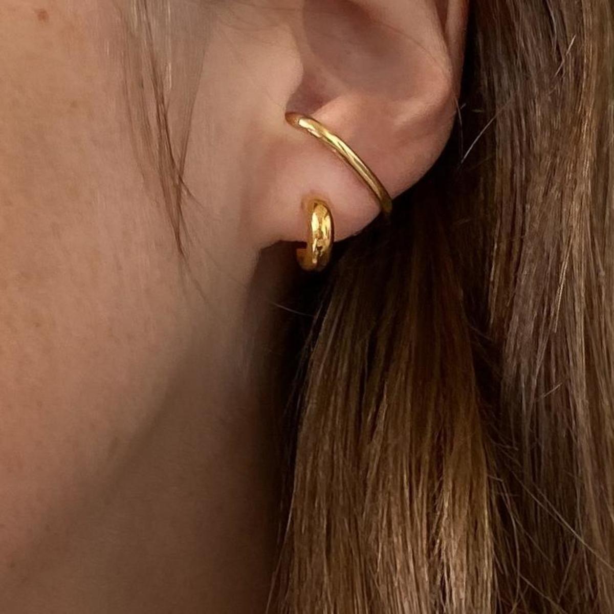Thatch Vince Hoop Earrings - 14k Gold - Image 1 of 2