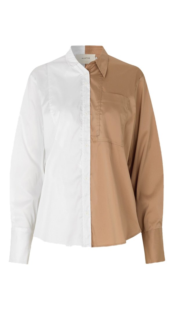 Munthe Tadum Top - BROWN/WHITE