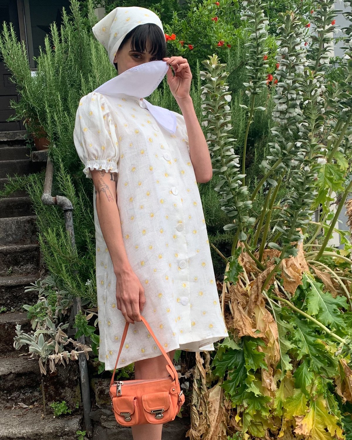 Sleeper Marie Linen Collared Dress - Daisies Sleeper Marie Linen Collared Dress - Daisies