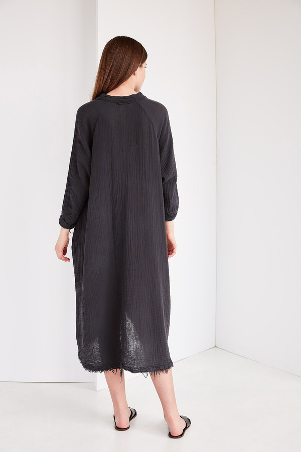 black crane double gauze dress