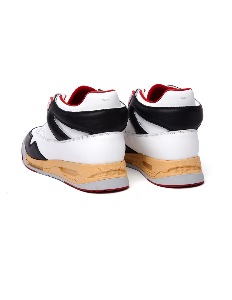 Maison Margiela DDSTCK Mid-High Leather Sneakers - white | Garmentory