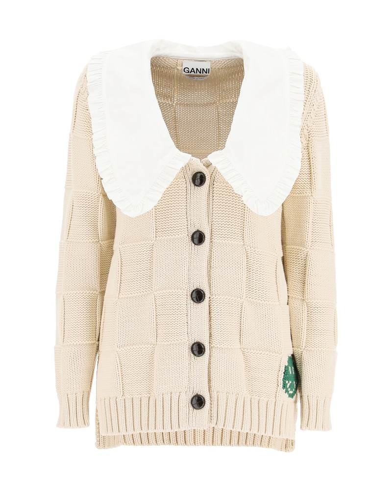 GANNI アイボリー 花柄 カーディガン GANNI アイボリー 花柄 カーディガン - メルカリ GANNI 花柄