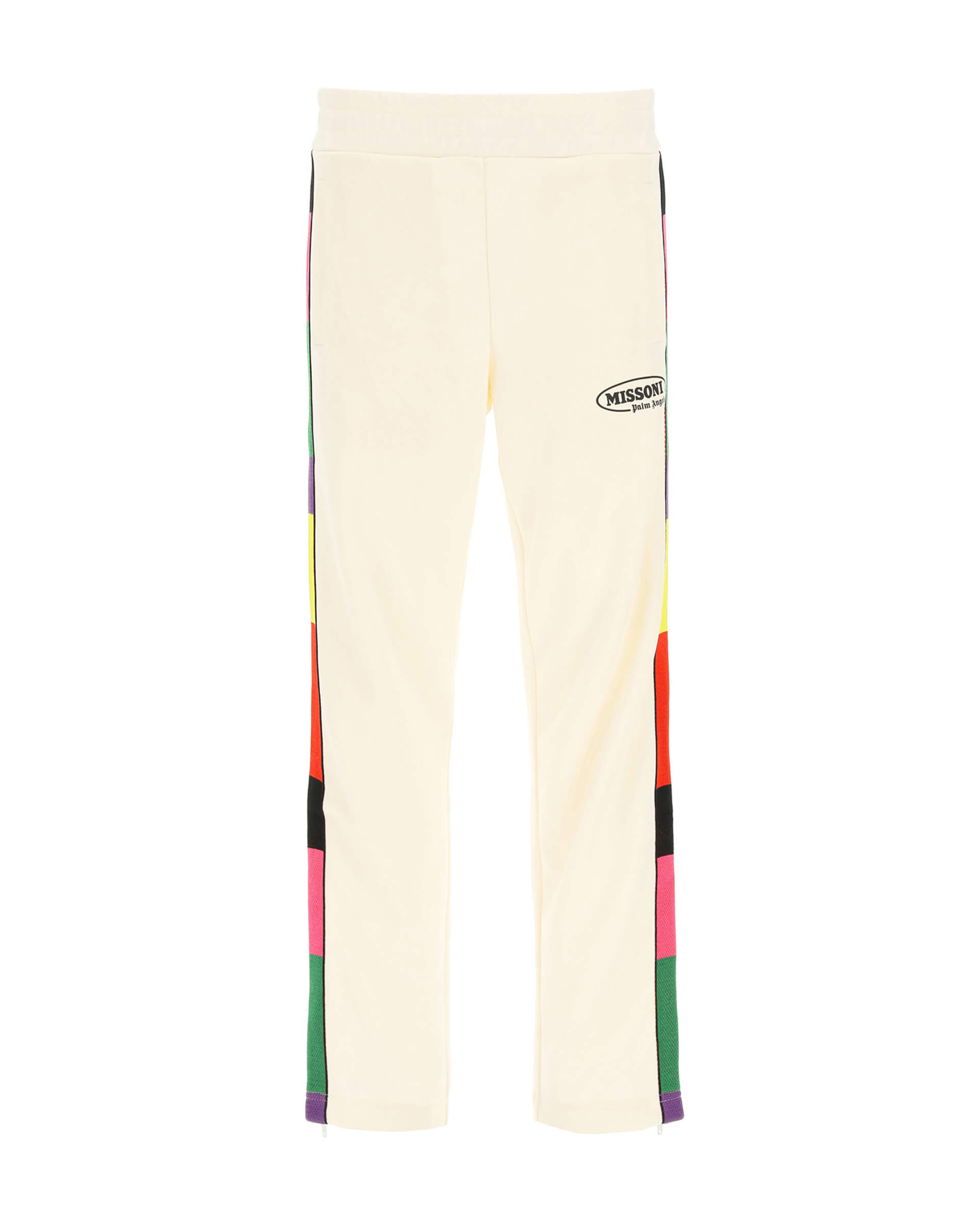 21AW Palm Angels × MISSONI TRACK PANTS Palm Angels x Missoni Logo Track Pants - Cream White | Garmentory