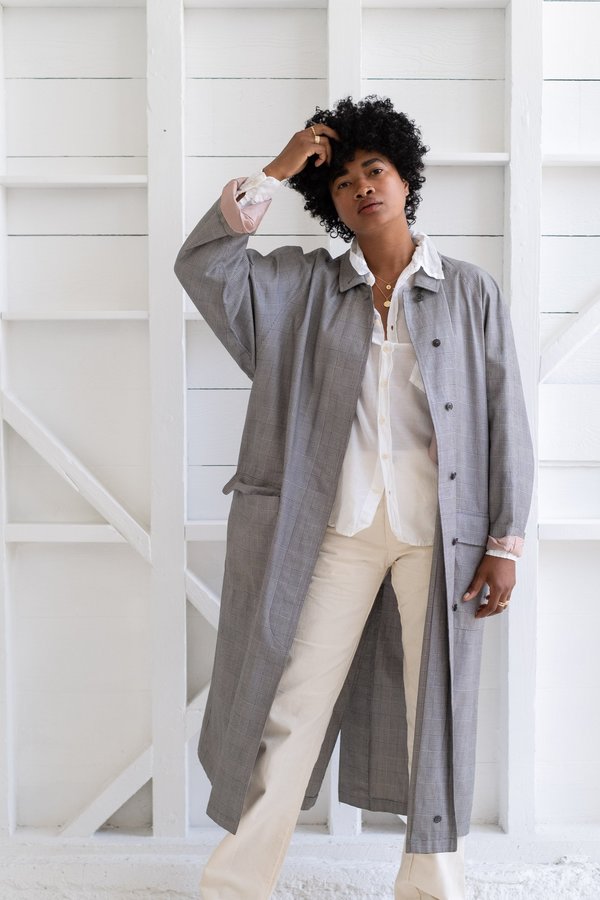 Vintage Kenzo Coat - Houndstooth | Garmentory