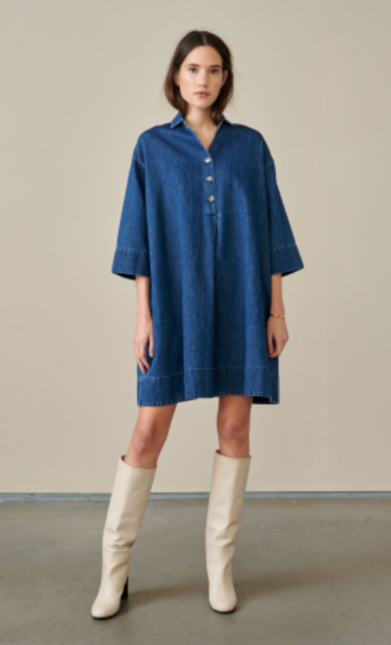 white christmas dresses Julia Denim Dress – Annie Finch Boutique