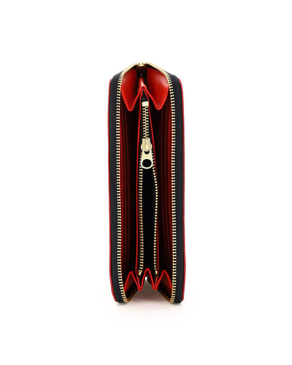 Comme des Garçons Leather Wallet with Zip Wallet - Red Comme des Garçons Leather Wallet with Zip Wallet - Red
