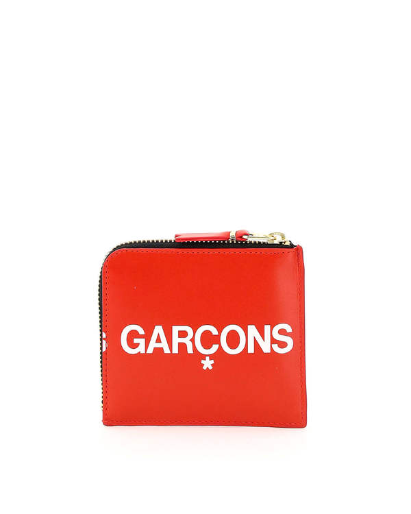 Comme des Garçons Leather Wallet with Zip Wallet - Red Comme des Garçons Leather Wallet with Zip Wallet - Red