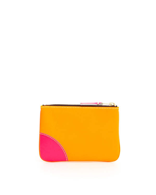 Comme des Garçons Leather Pouch with Zip Wallet - Yellow/Orange Comme des Garçons Leather Pouch with Zip Wallet - Yellow/Orange