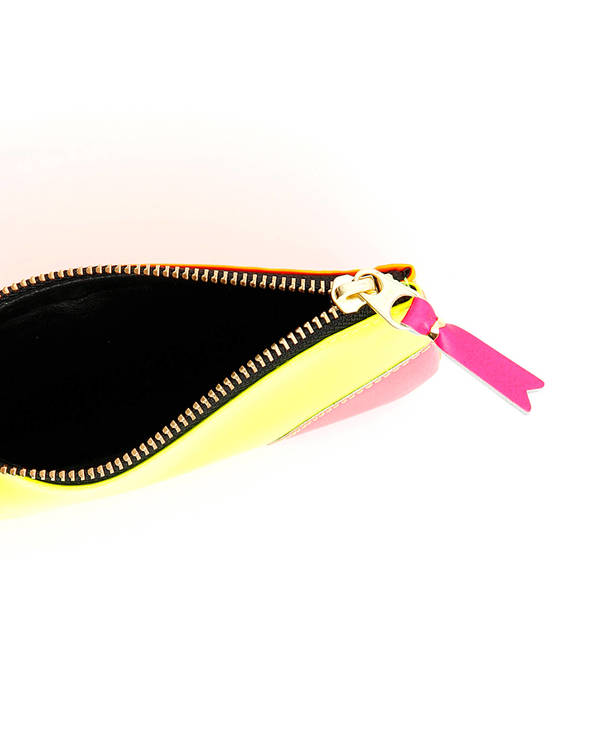 Comme des Garçons Leather Pouch with Zip Wallet - Yellow/Orange Comme des Garçons Leather Pouch with Zip Wallet - Yellow/Orange