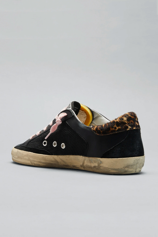 Golden Goose Super Star sneakers - Black Leather and Net