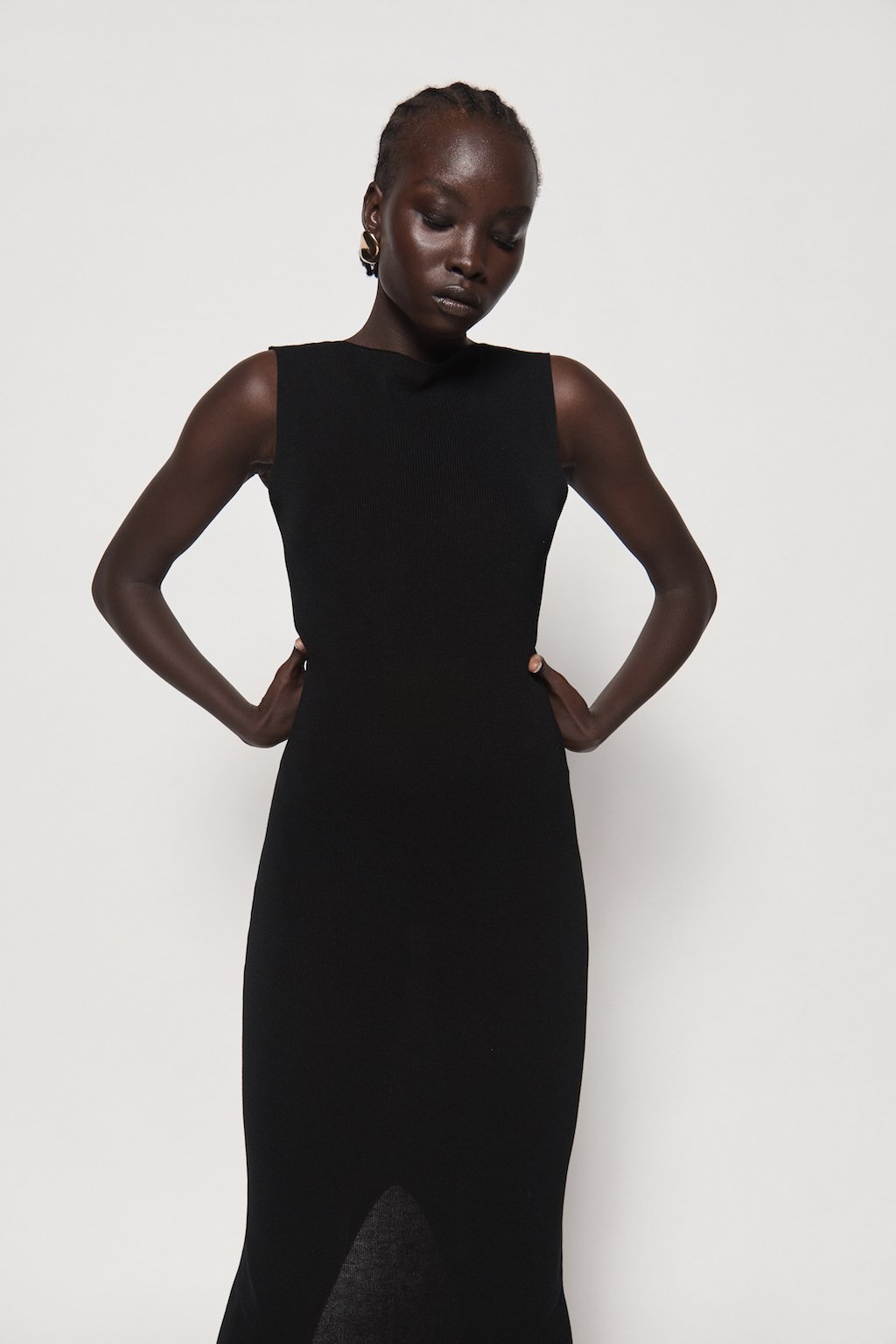 St. Agni Vas Knit Dress - Black | Garmentory