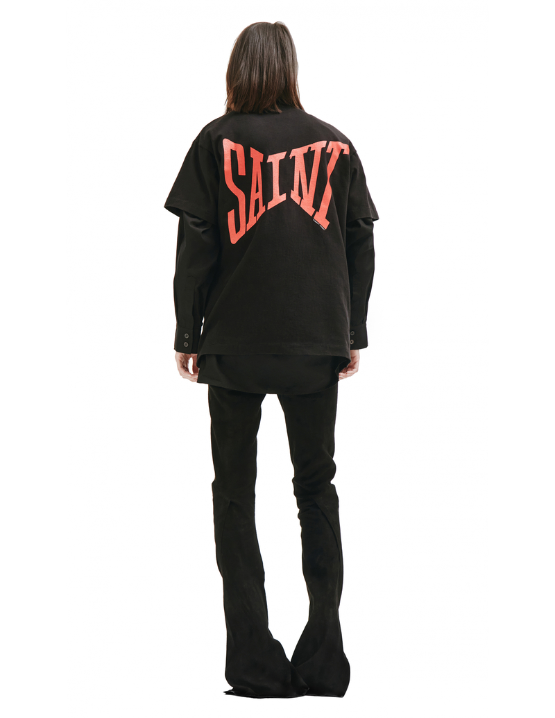 Saint Michael Black Printed T-shirt - black