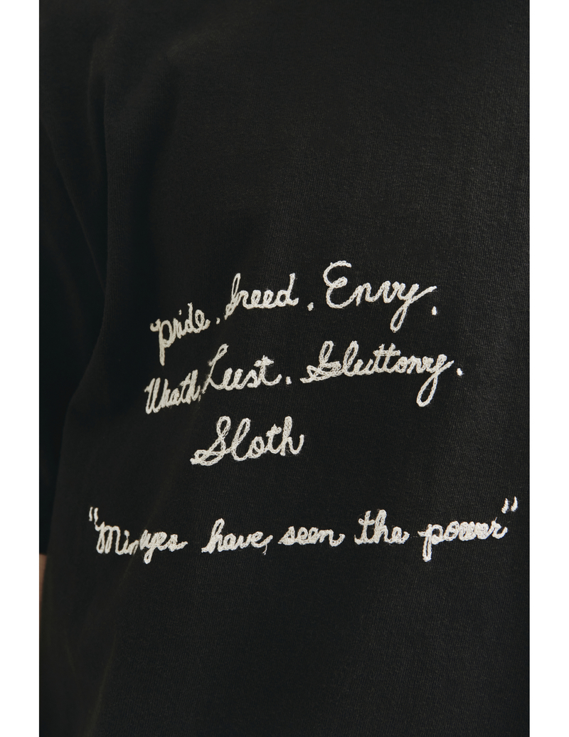 Saint Michael Black Printed T-shirt - black