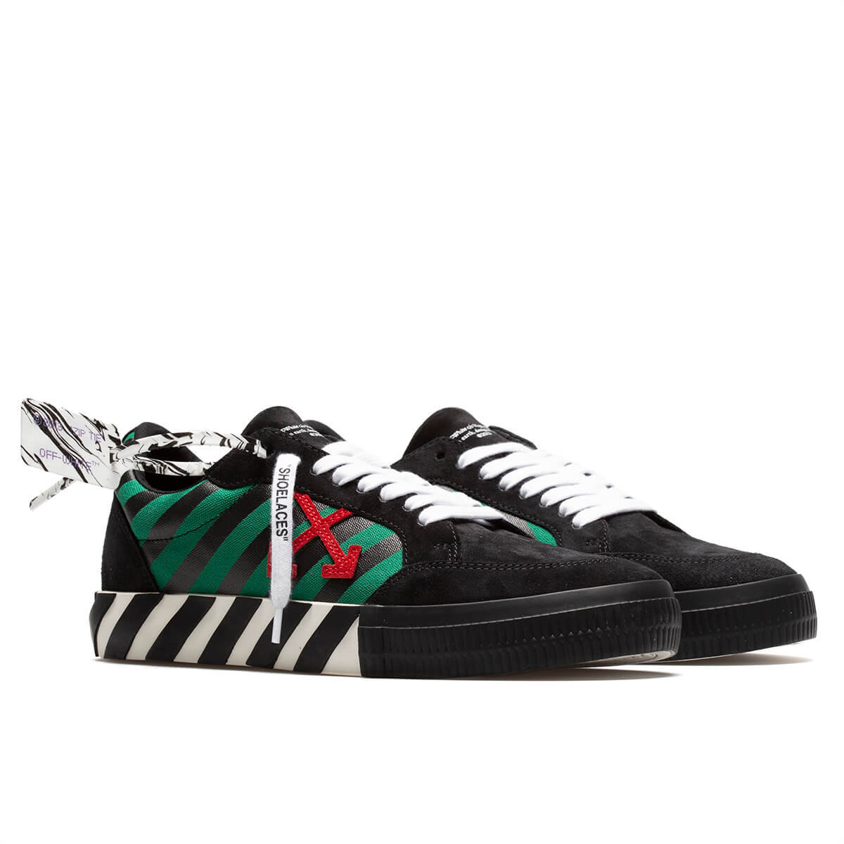 off white vulc low black green