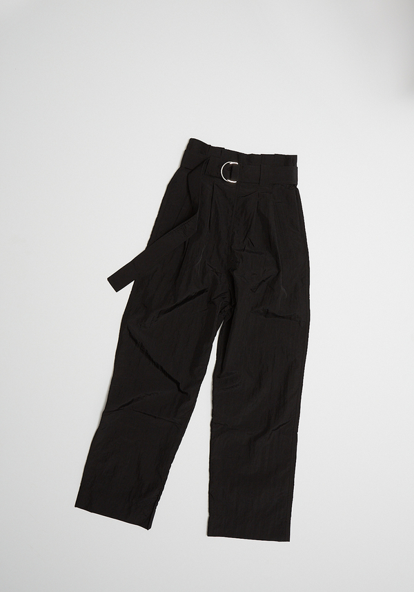 Ganni Crinkled Tech Trouser - Black 