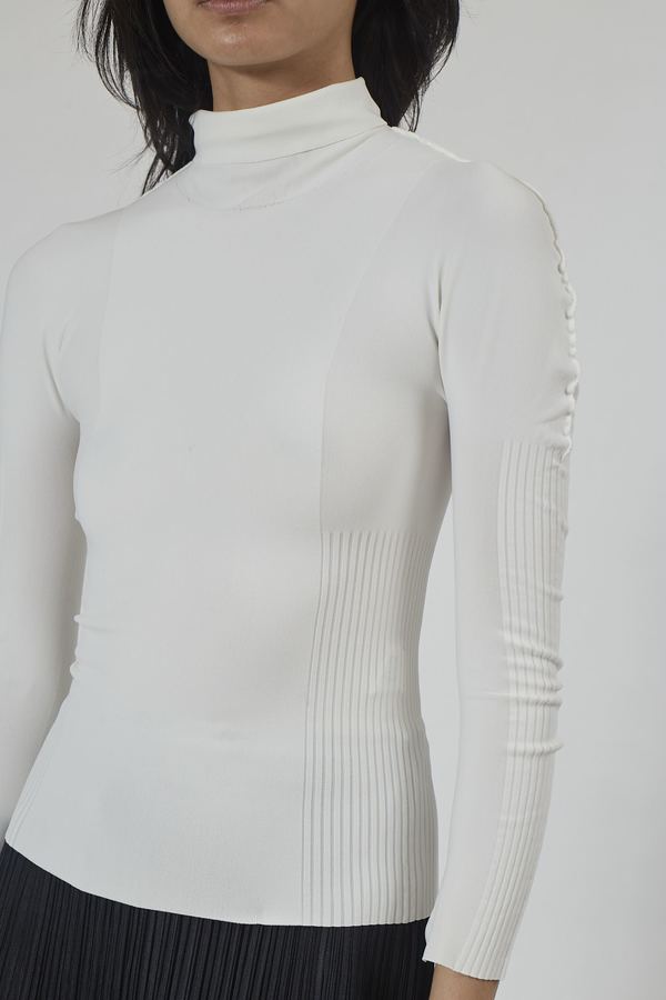 Issey Miyake A-POC Skin Turtleneck - White | Garmentory