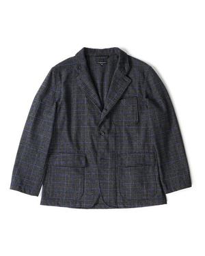 Engineered Garments Loiter Jacket - Dk. Grey/Blue Poly Wool Glen