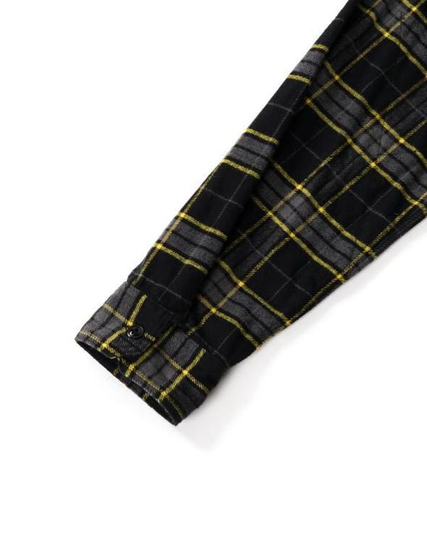 Engineered Garments Work Shirt - Black/Yellow Cotton Twill Plaid Engineered Garments Work Shirt - Black/Yellow Cotton Twill Plaid