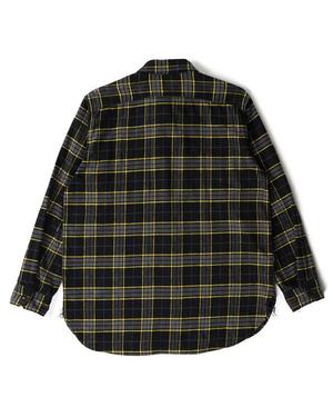 Engineered Garments Work Shirt - Black/Yellow Cotton Twill Plaid Engineered Garments Work Shirt - Black/Yellow Cotton Twill Plaid