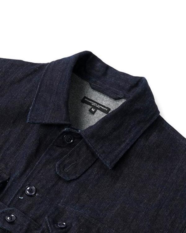 Engineered Garments 10oz Broken Denim Explorer Shirt Jacket - Indigo Engineered Garments 10oz Broken Denim Explorer Shirt Jacket - Indigo