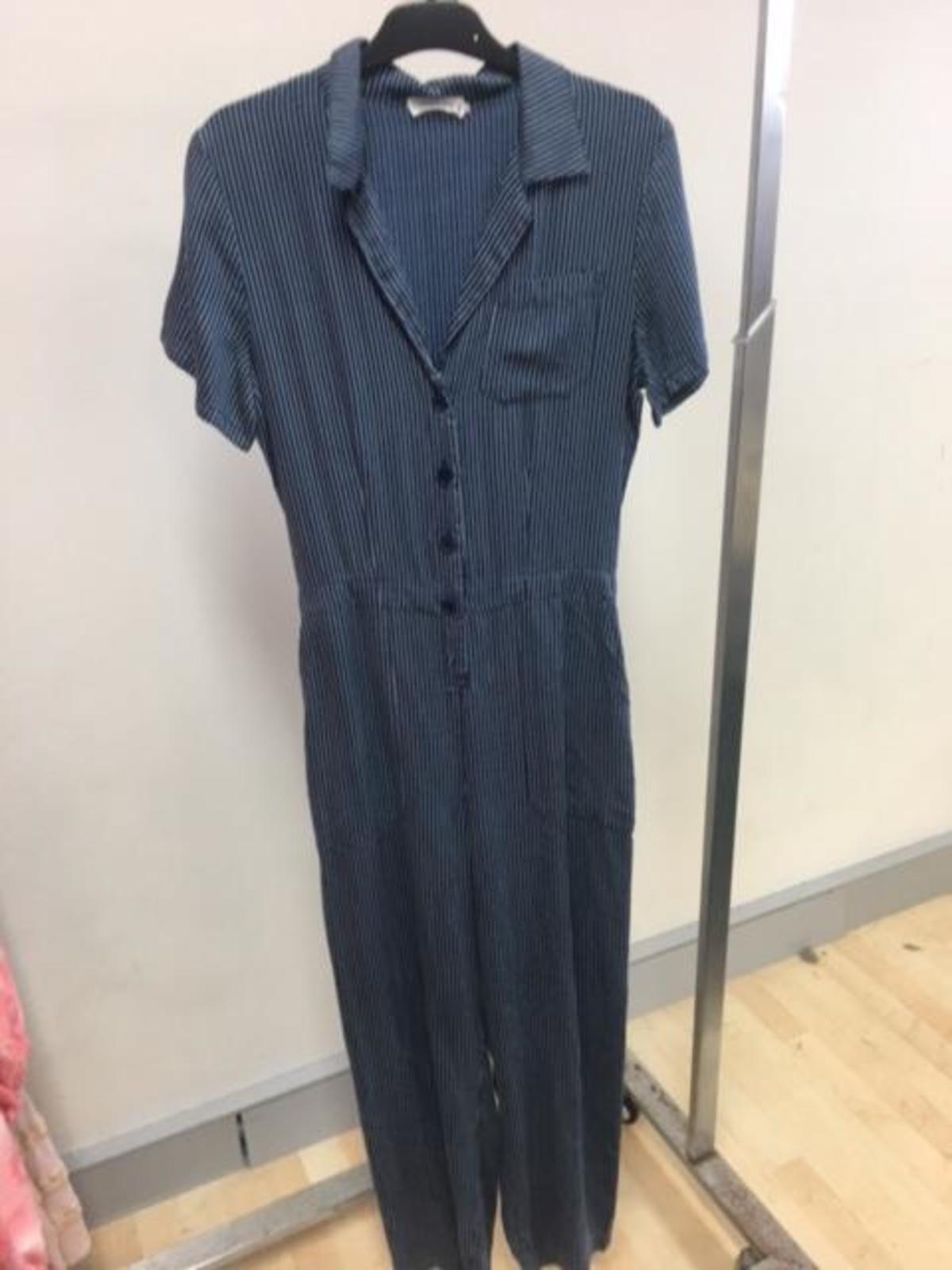Lacausa SAMPLE Cole Jumpsuit - Pinstripe Navy  - Image 2 of 2