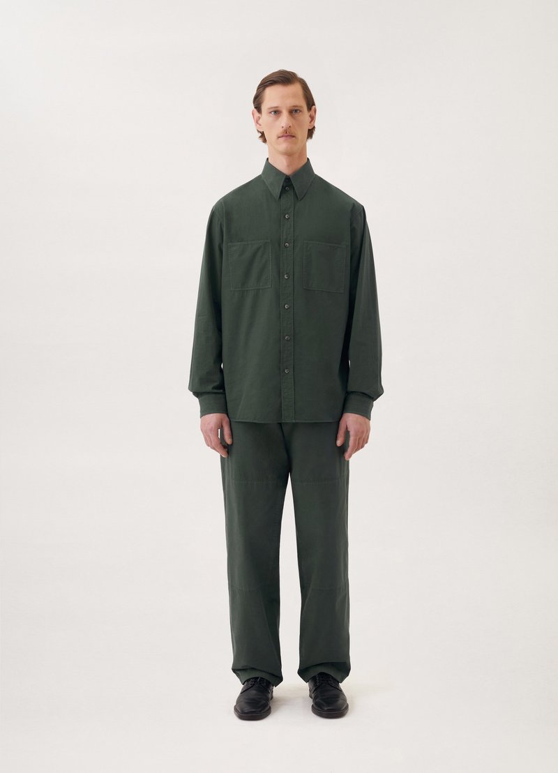 Lemaire Patch pocket shirt - deep forest | Garmentory