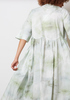 Ganni Printed Cotton Poplin Dress - Kelly Green Watercolor - Thumbnail 3