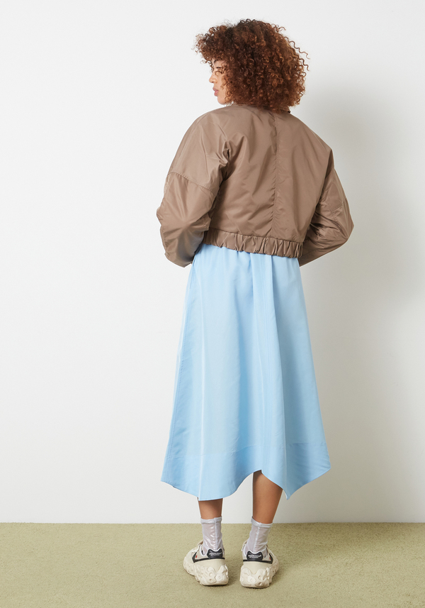 Ganni Outwear Nylon Bomber - Fossil | Garmentory