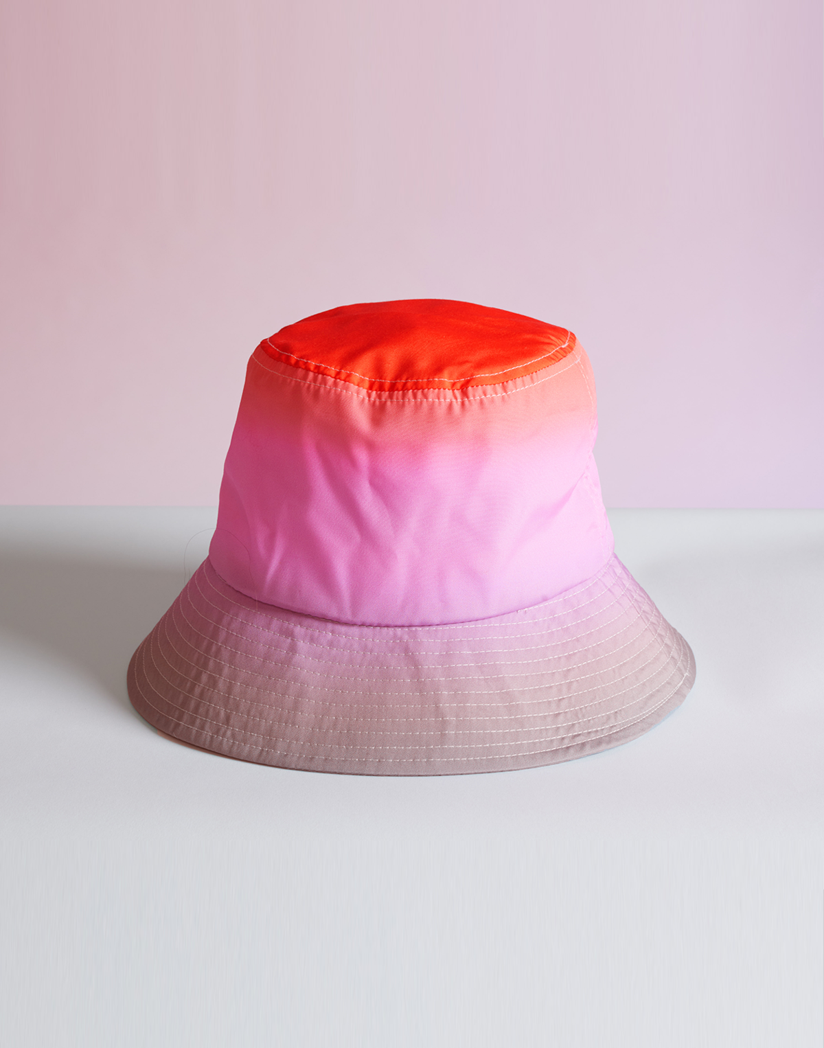 Cynthia Rowley Ombré Pink and Blue Hat CYNTHIA ROWLEY COLORBLOCK TRUCKER HAT IN YELLOW/BLUE/PINK  main image 4