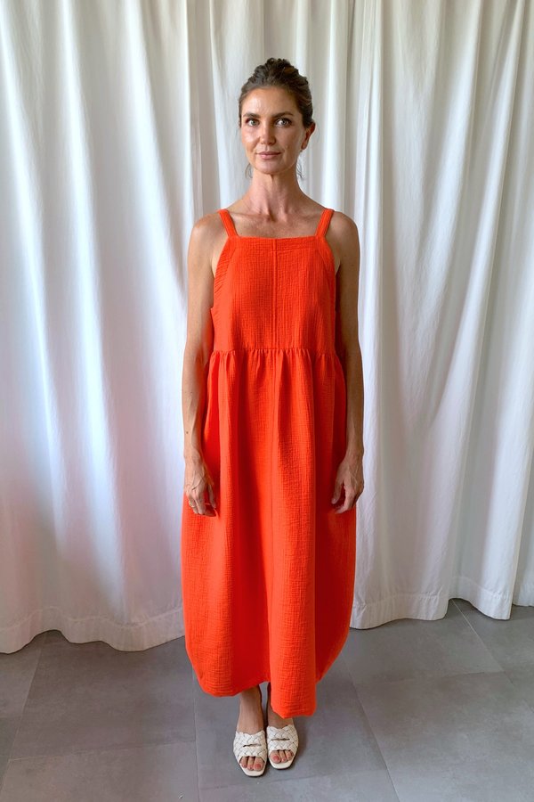 rachel comey orange dress Alberry Dress Orange / M / Dahlia Ramie