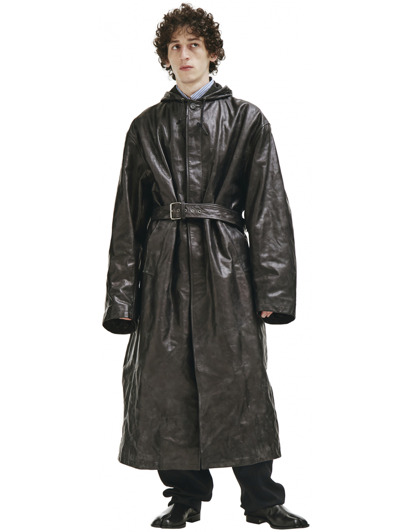 【関税&送料込】Balenciaga Oversize Drill Overcoat BALENCIAGA Oversized Logo-Appliquéd Cotton-Drill Coat for