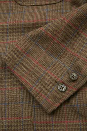 Engineered Garments NB Jacket - Olive/Brown Poly Wool Glen Plaid Engineered Garments NB Jacket - Olive/Brown Poly Wool Glen Plaid