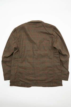 Engineered Garments NB Jacket - Olive/Brown Poly Wool Glen Plaid Engineered Garments NB Jacket - Olive/Brown Poly Wool Glen Plaid