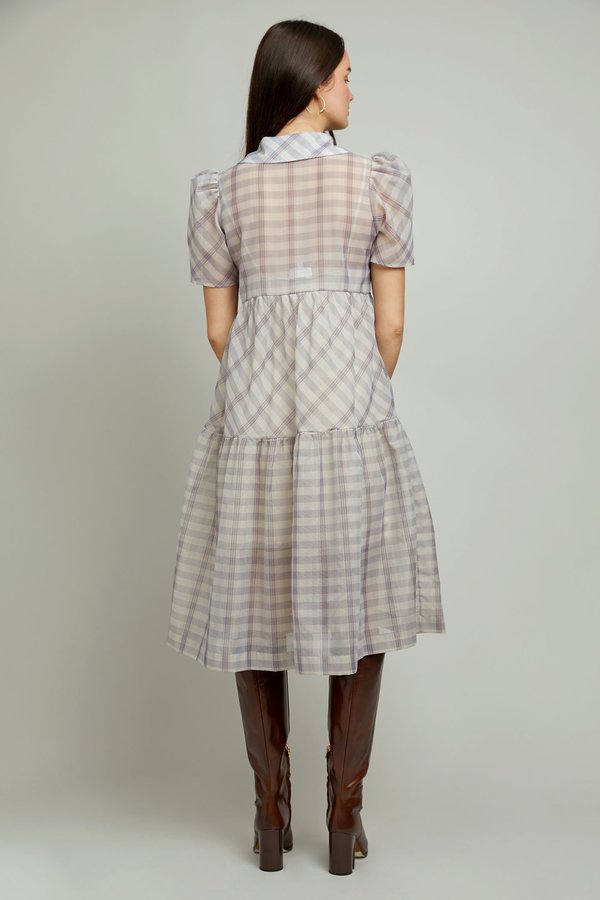 CHRISTY LYNN Eve Dress - Lavender Plaid