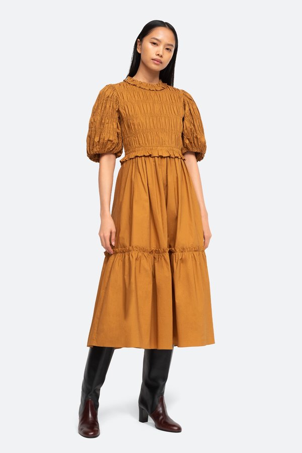 sea renee cotton tiered dress Windflower 3/4 Sleeve Tiered Dress - Organic Cotton Jersey