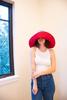 Romualda Tierra Grande Hat in Ruby - Thumbnail 1