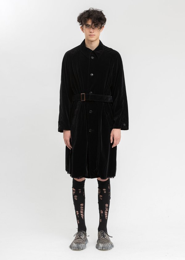 Doublet Cut Off Velvet Coat - Black | Garmentory
