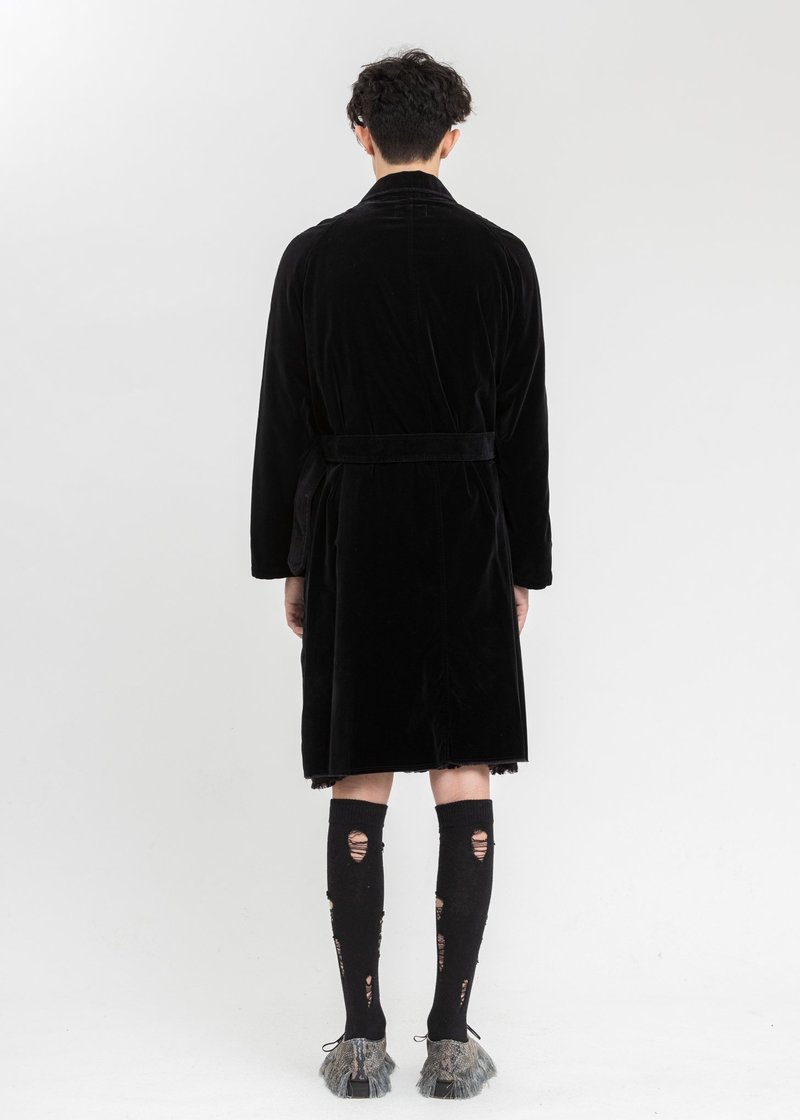 ジャケット・アウター doublet 21aw CUT OFF VELVET COAT doublet CUT OFF VELVET COAT (BLACK)