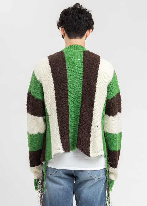 トップス doublet ZIP UP STRIPE CARDIGAN Doublet Zip Up Stripe Cardigan - Yellow | Garmentory