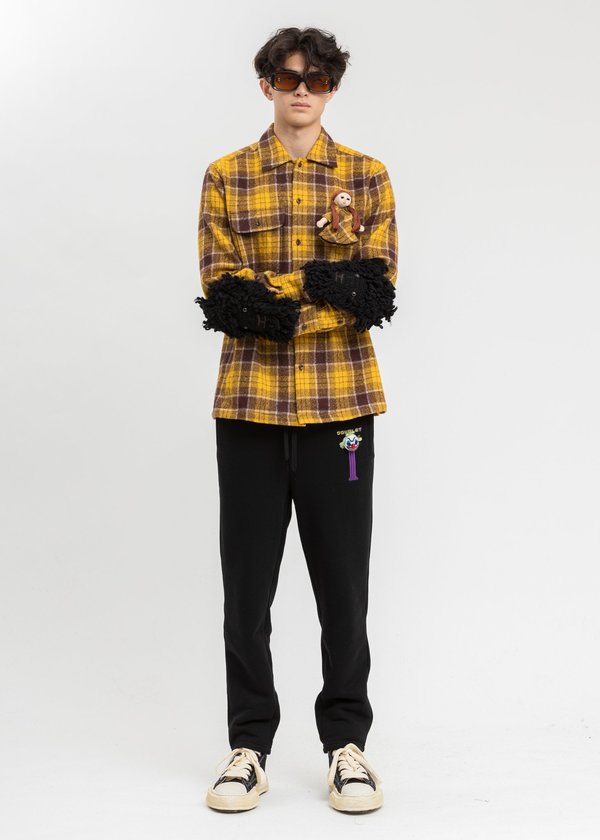トップス doublet 21AW CHECK SHIRT WITH MY DOLL Doublet Shirt With My Doll - Yellow Check | Garmentory