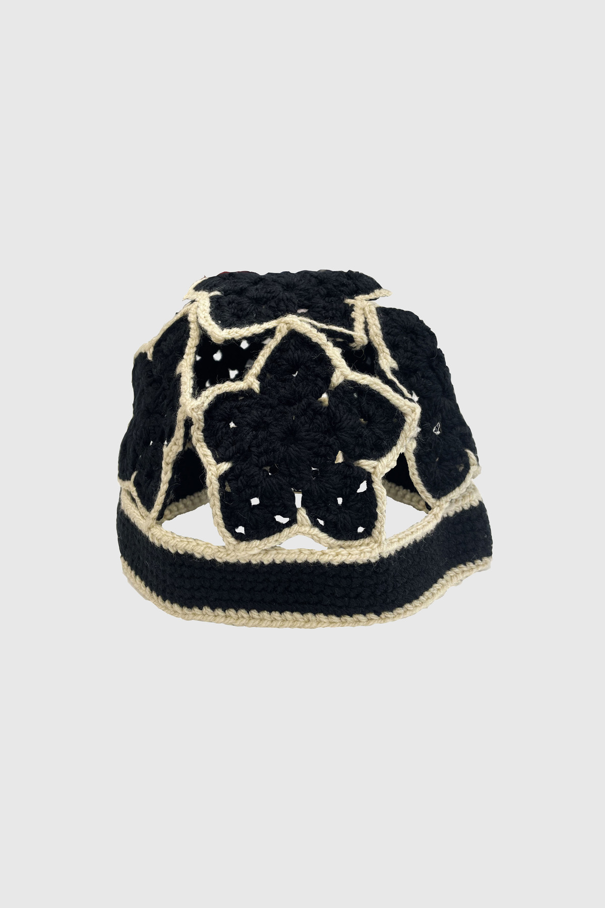 Hand Crochet Star Hat - Black - Image 5 of 5