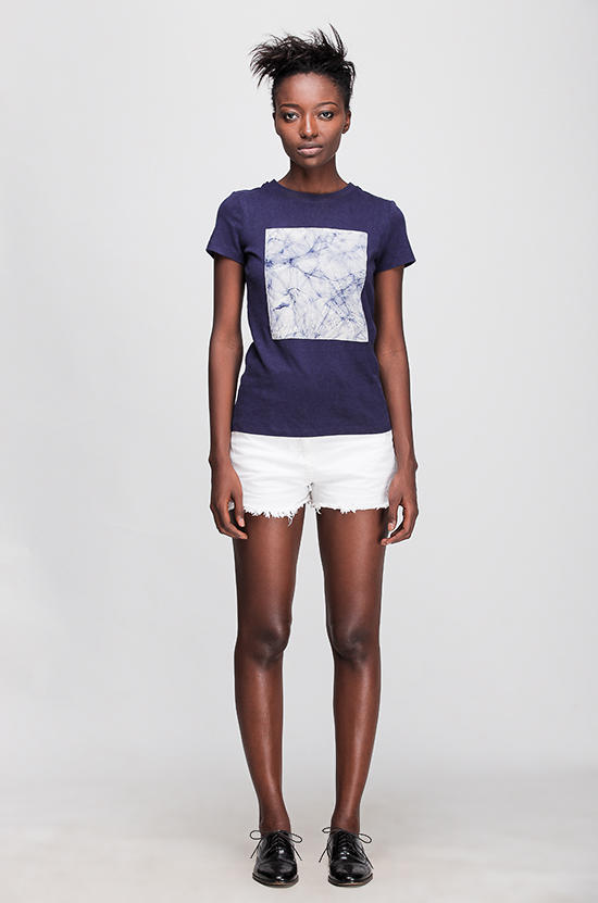 Osei-Duro Baby T in Navy Crackle Osei-Duro Baby T in Navy Crackle