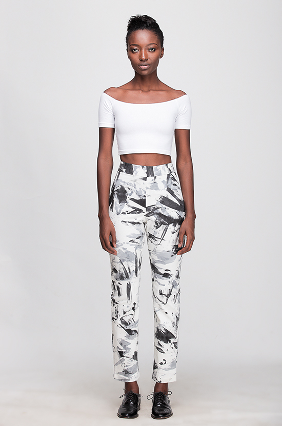 Osei-Duro Vapos Trouser in B&W Abstact Osei-Duro Vapos Trouser in B&W Abstact