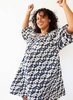 Seek Collective Katja Dress Navy Dahlia Print - Navy/Cream - Thumbnail 4