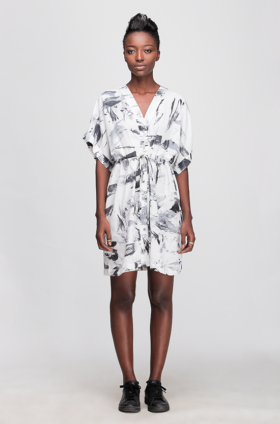 Osei-Duro Toss Kimono in B&W Abstract Osei-Duro Toss Kimono in B&W Abstract
