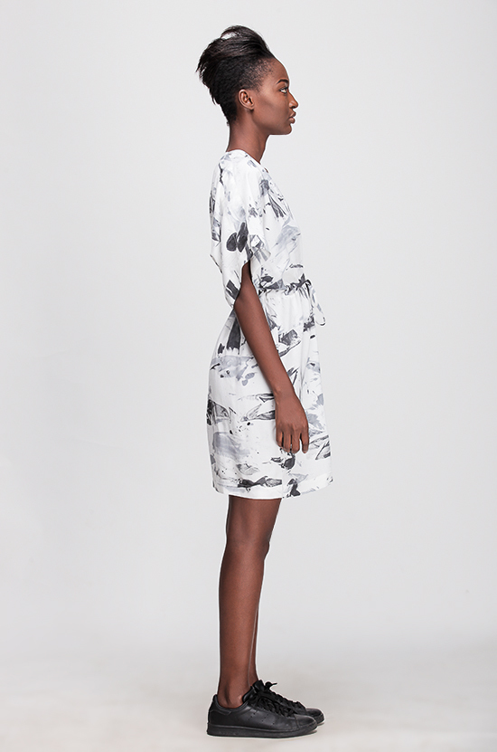 Osei-Duro Toss Kimono in B&W Abstract Osei-Duro Toss Kimono in B&W Abstract