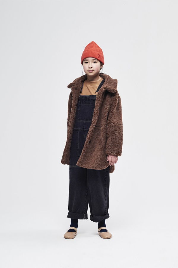 Kids Main Story Long Sleeve Rib Top - Walnut