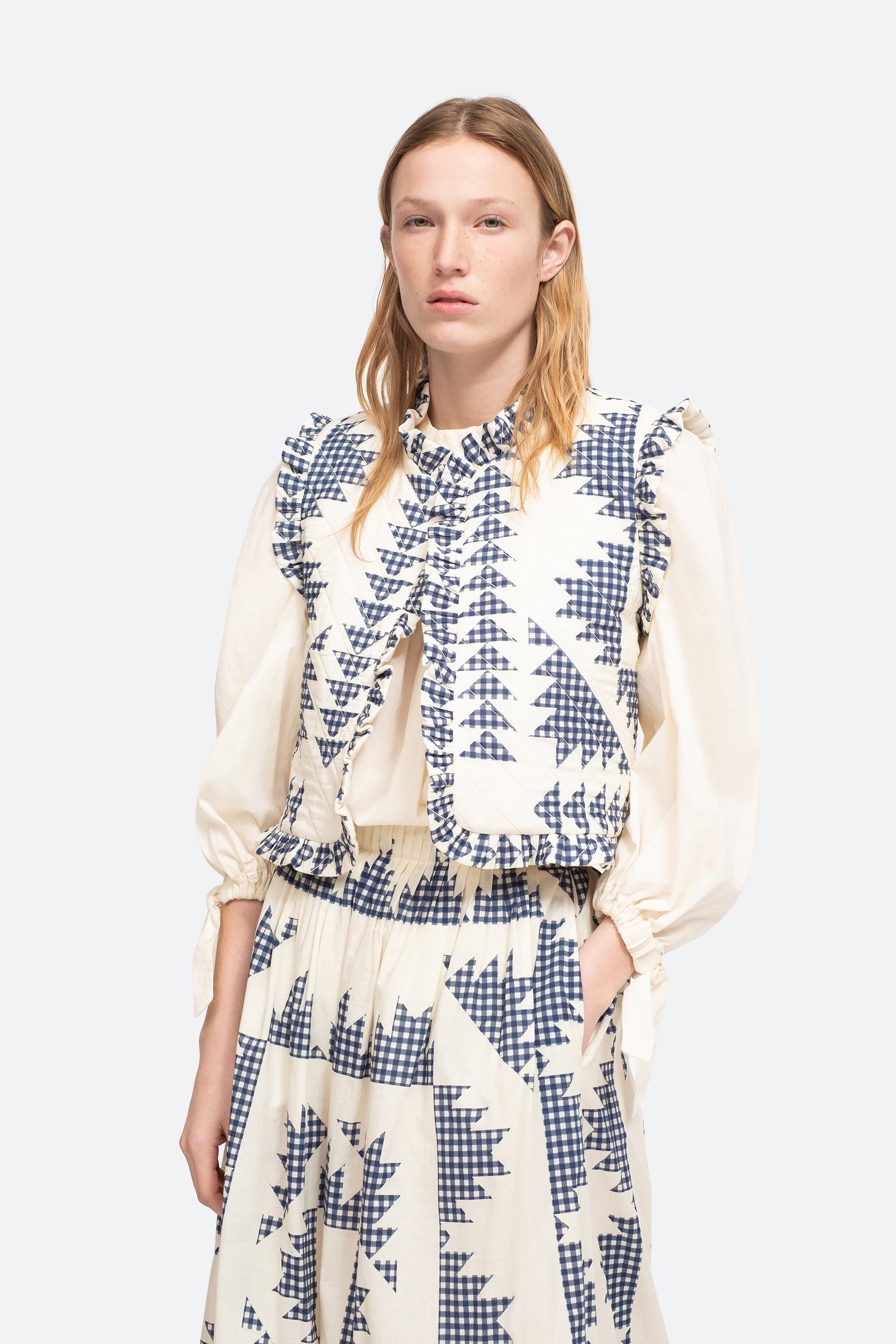 Sea NY Gloucester Gingham Quilted Vest - Multi | Garmentory